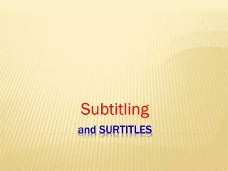 subtitling