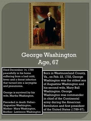 George Washington Age, 67