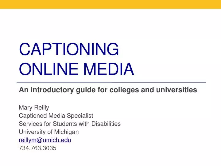 captioning online media