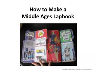 How to Make a Middle Ages Lapbook