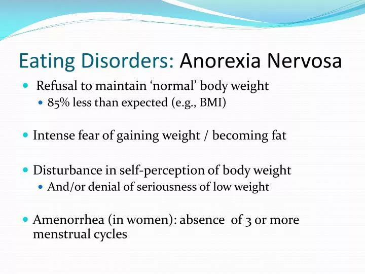 eating disorders anorexia nervosa