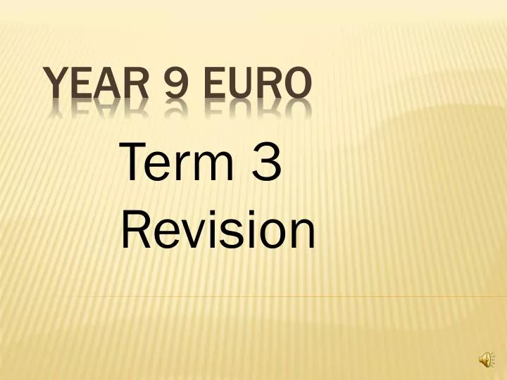 term 3 revision