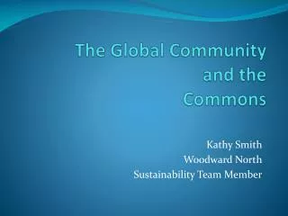 The Global Community and the Commons