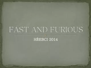 fast and furious