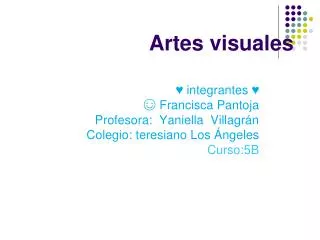 artes visuales
