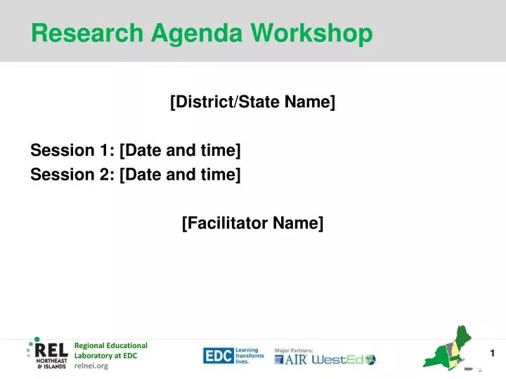 research agenda workshop