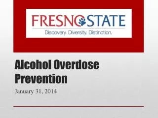 Alcohol Overdose Prevention