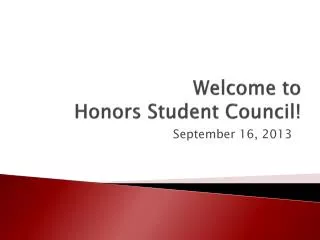 Welcome to Honors Student Council!