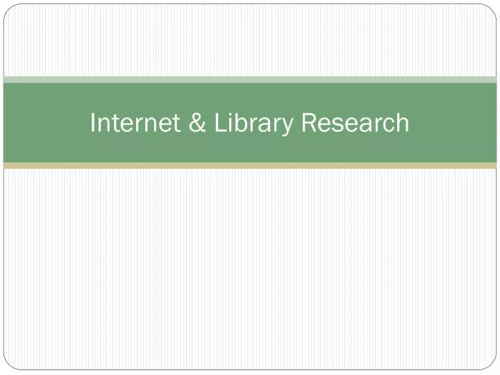 internet library research