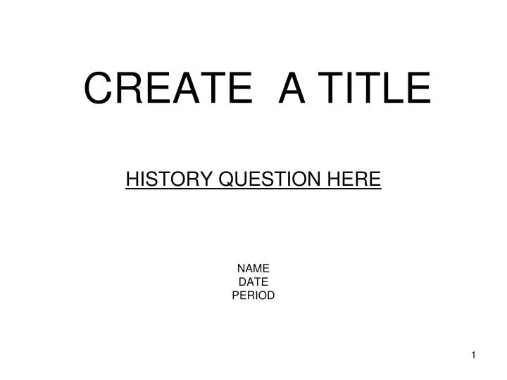 create a title