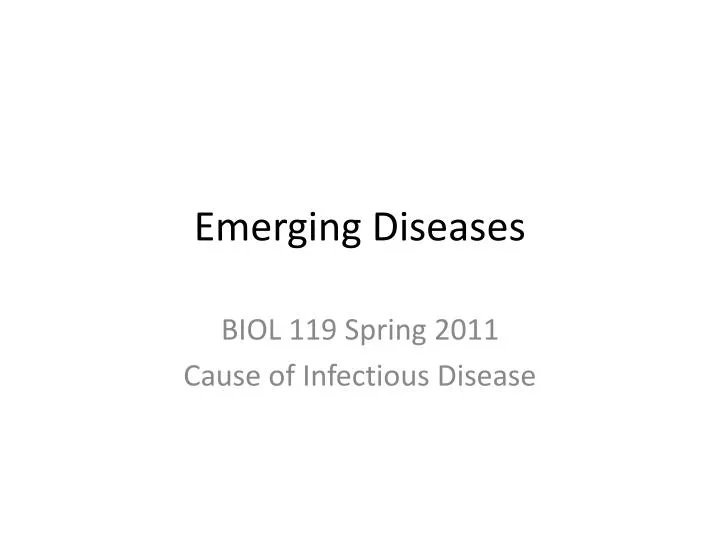 emerging diseases