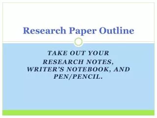 research paper outline