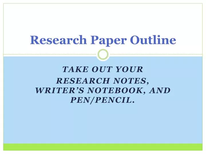 research paper outline