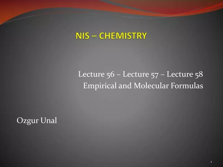 nis chemistry