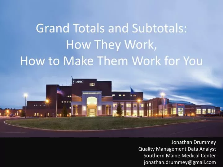 grand totals and subtotals how they work how to make them work for you