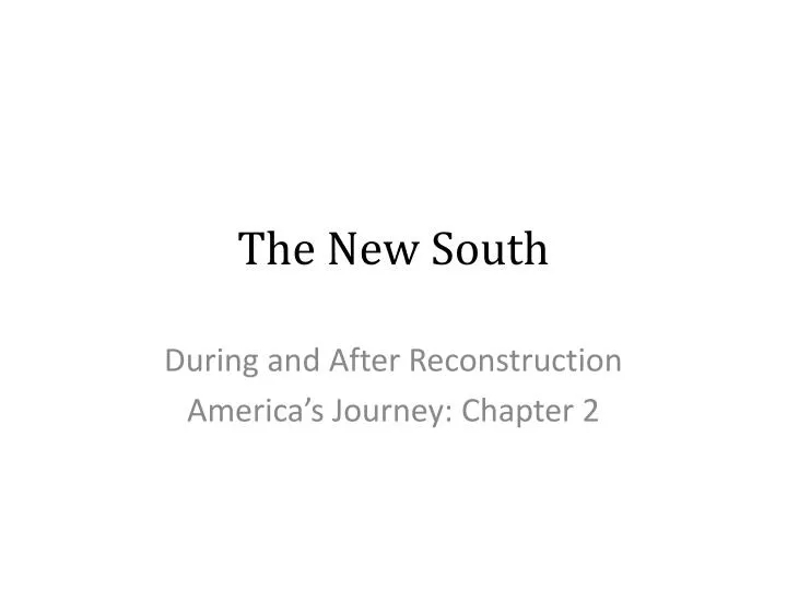 the new south