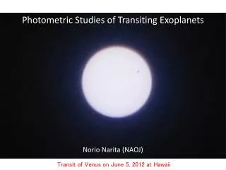 Photometric Studies of Transiting Exoplanets