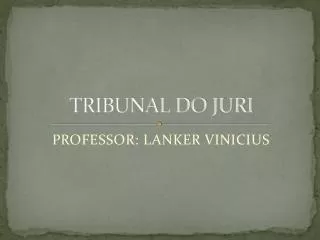 tribunal do juri