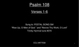 Psalm 108 Verses 1-6