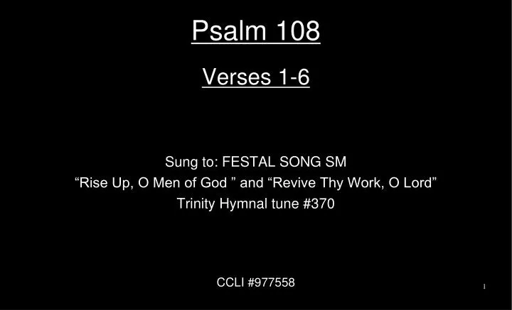 psalm 108 verses 1 6