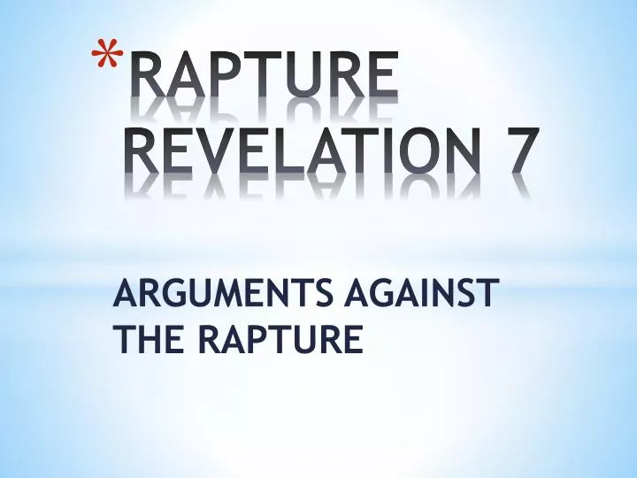 rapture revelation 7