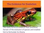 The Evidence for Evolution - slide 1