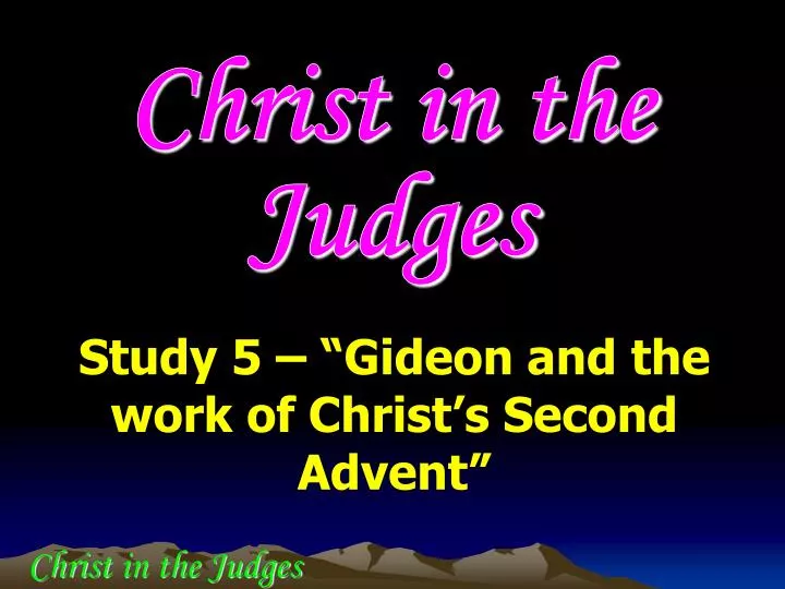 christ in the judges