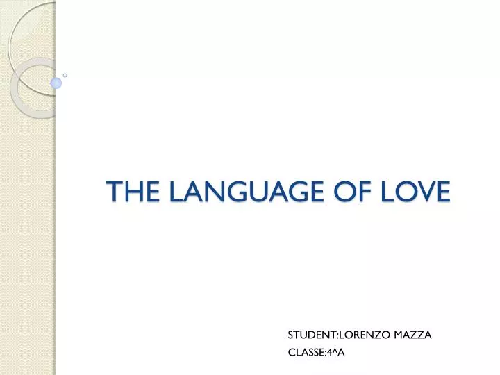 the language of love