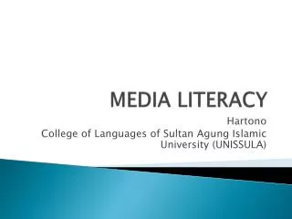 MEDIA LITERACY