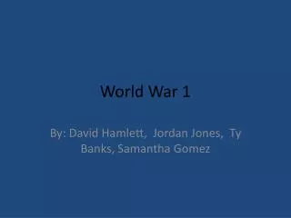 World War 1