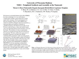 University of Wisconsin-Madison NSEC: Templated Synthesis and Assembly at the Nanoscale