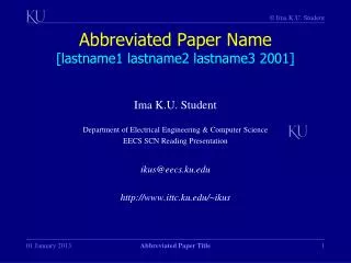 Abbreviated Paper Name [lastname1 lastname2 lastname3 2001]