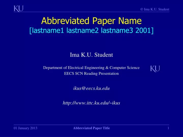 abbreviated paper name lastname1 lastname2 lastname3 2001