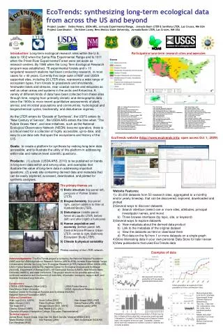 EcoTrends: synthesizing long-term ecological data from across the US and beyond