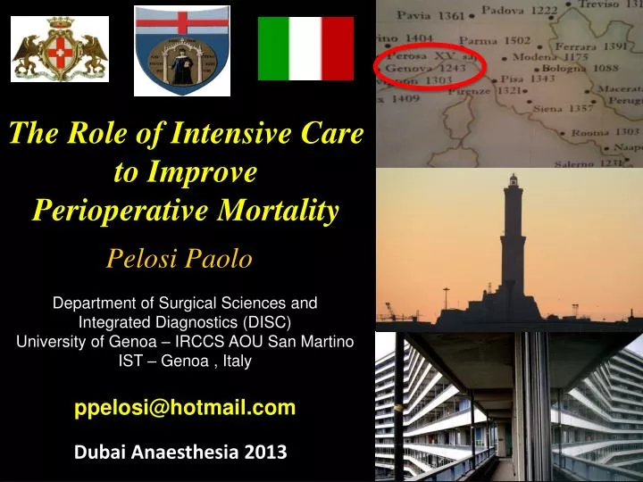 the r ole of intensive care to i mprove perioperative mortality