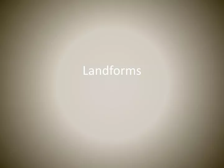 landforms