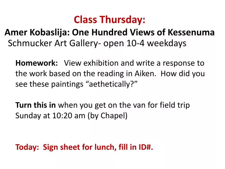 class thursday amer kobaslija one hundred views of kessenuma