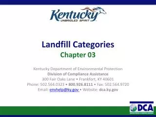 Landfill Categories Chapter 03