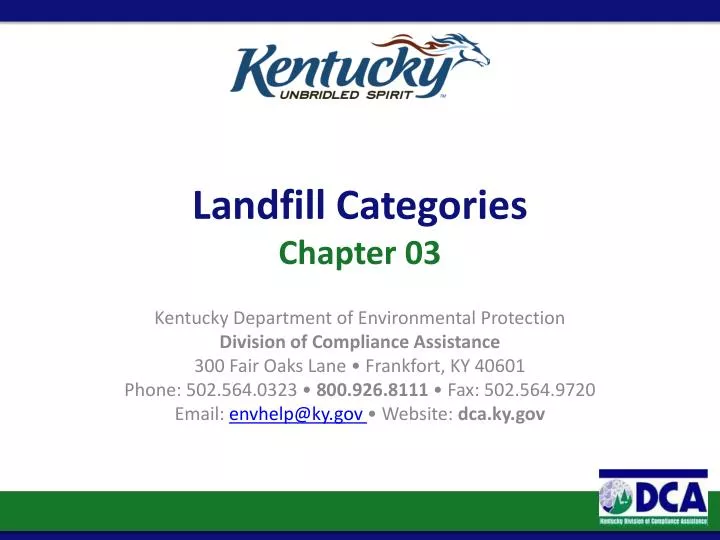landfill categories chapter 03
