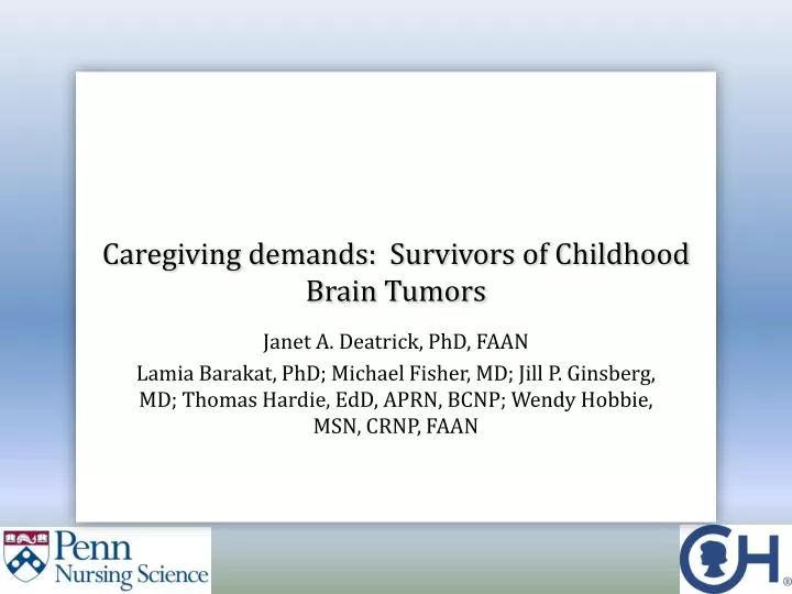 caregiving demands survivors of childhood brain tumors