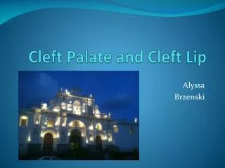 Cleft Palate and Cleft Lip