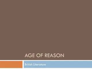 Age of Reason