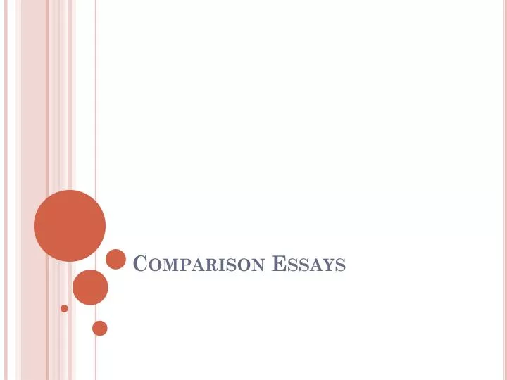 comparison essays