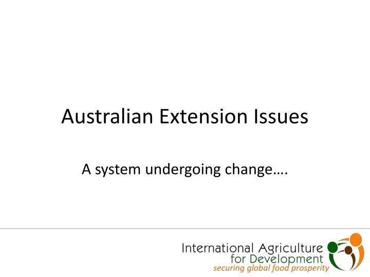 australian extension issues