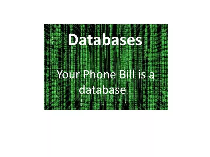 databases