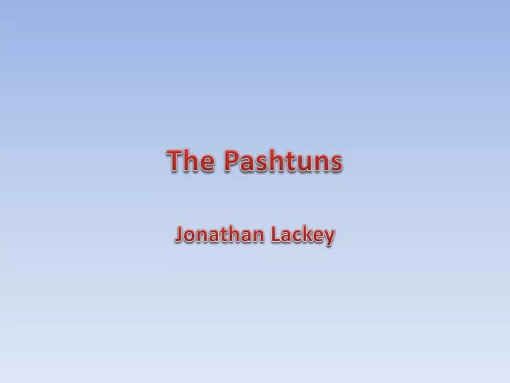 the pashtuns