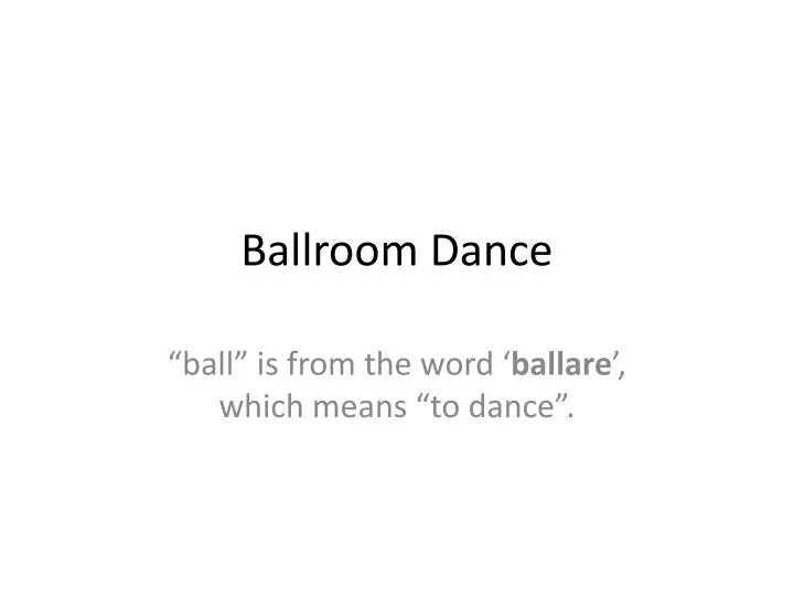 ballroom dance