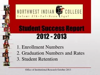 Student Success Report 2012 - 2013