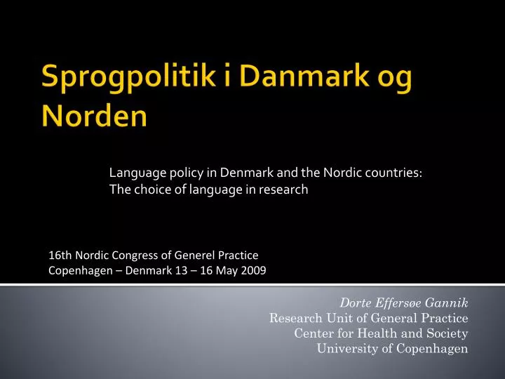language policy in denmark and the nordic countries the choice of language in research