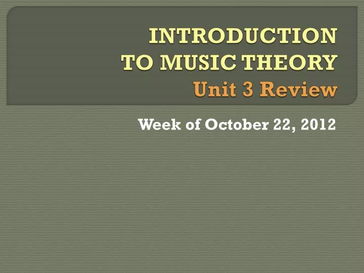 introduction to music theory unit 3 review